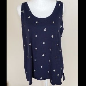 Old Navy palm trees and pineapples tank top